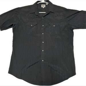 Ely Cattleman Men'sBlack Button-Down Shirt
